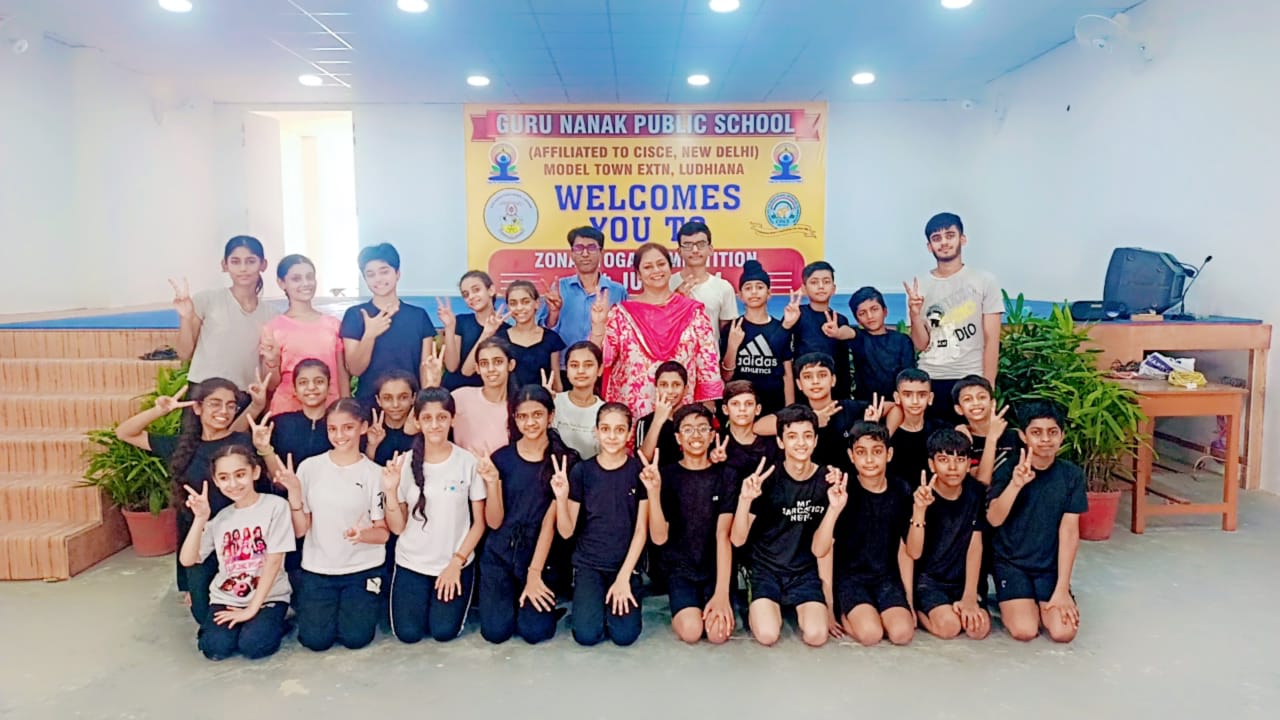 Zonal level yoga competition held at Guru Nanak public school on 16th July