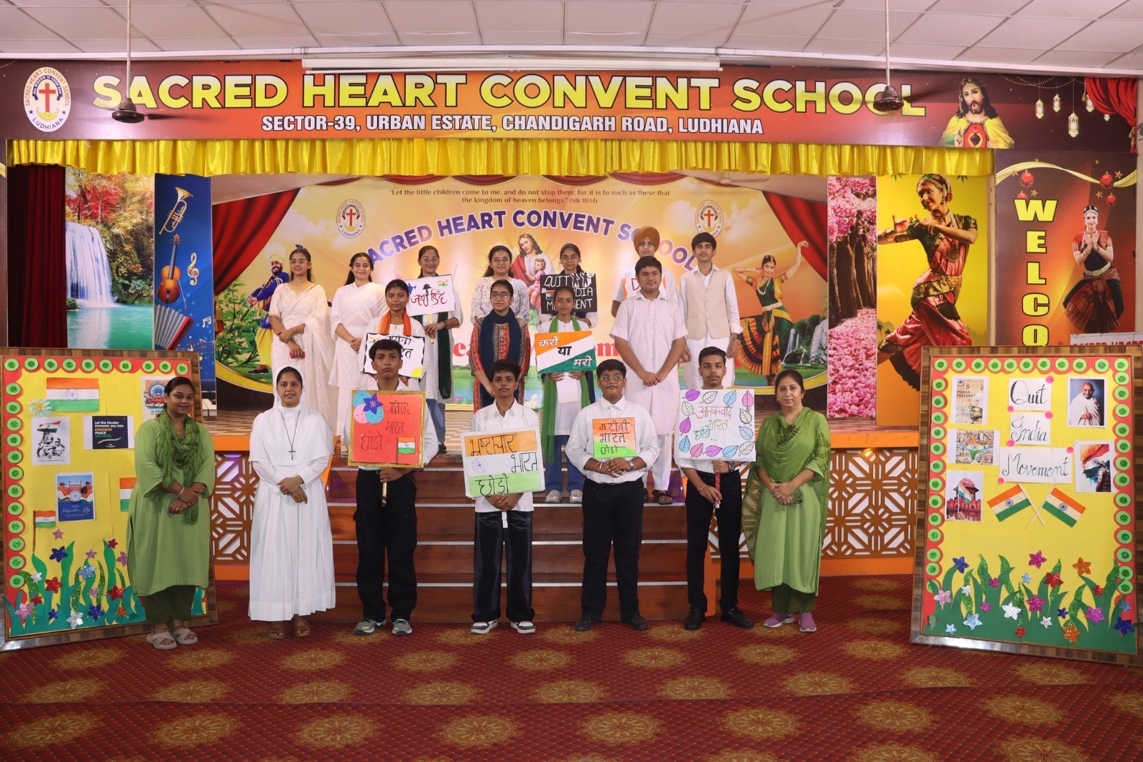 A Special Assembly was conducted on Quit India Movement