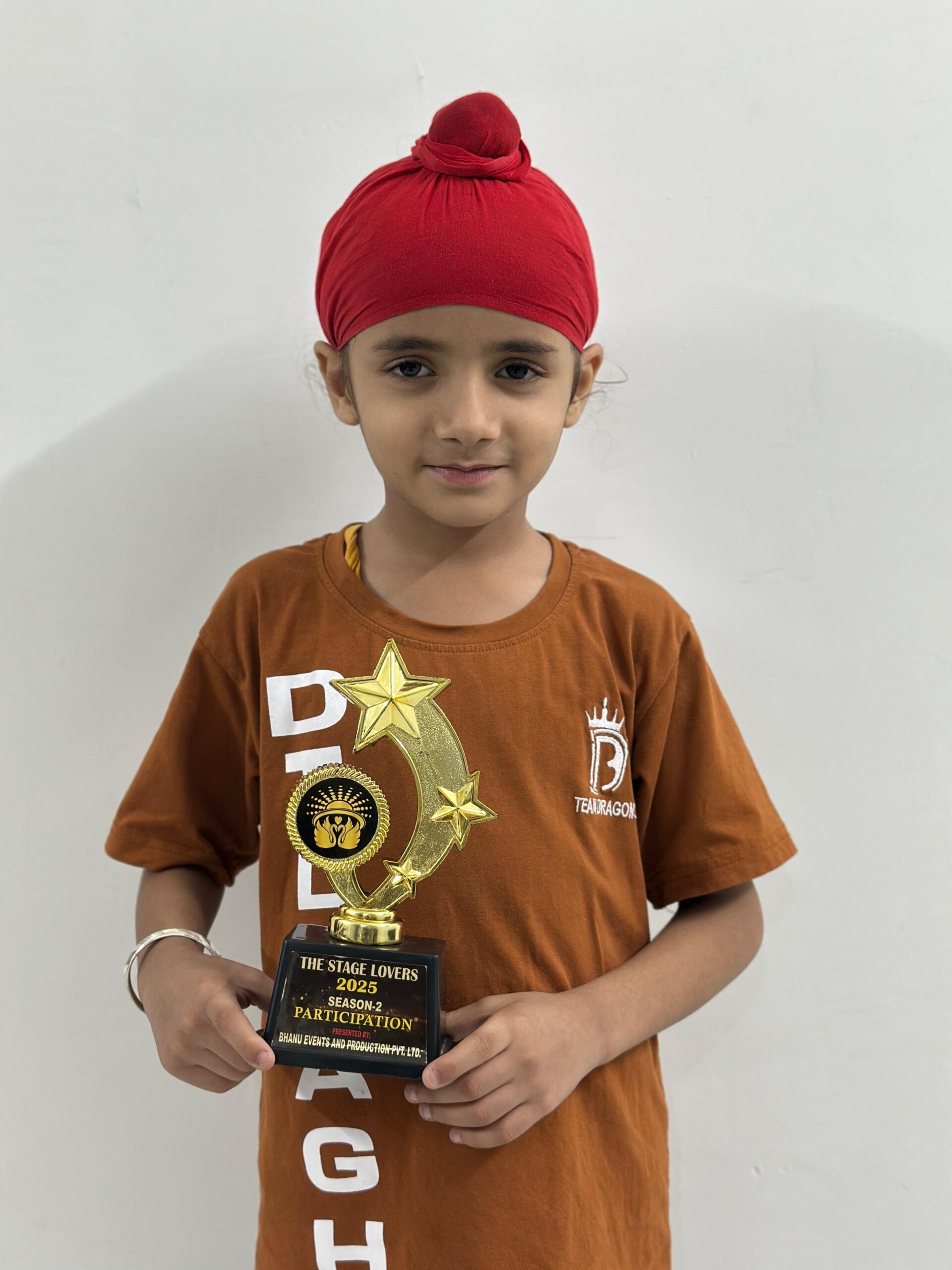 Kulraj Singh of Class 1st green has won the Star Performer Trophy in the stage lovers 2025
